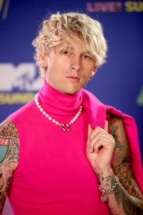 mgk pink.hair|machine gun kelly pink suit.